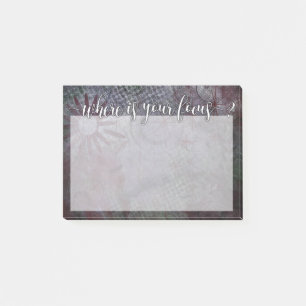 Where is Your Focus? Typography Rustic Abstract 2 Post-it Notes