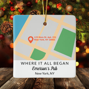 Where It All Began Couple Keepsake Christmas Ceramic Ornament