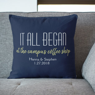 Where it All Began Love Story Pillow