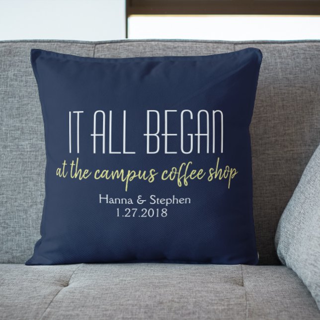 Where it All Began Love Story Pillow (Creator Uploaded)