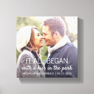 Where It All Began Personalised Couples Photo Canvas Print
