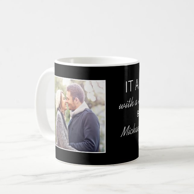 Where It All Began Personalised Couples Photo Coffee Mug (Front Left)