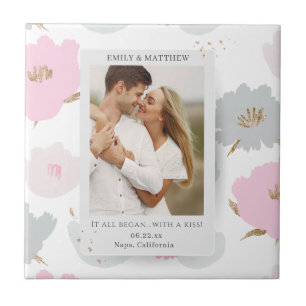 Where It All Began Romantic Couples Personalised Tile