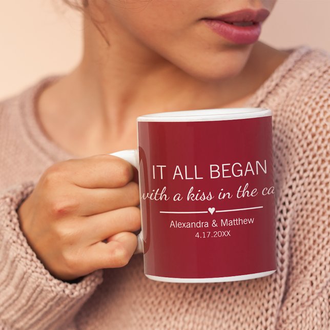 Where It All Began Romantic Custom Couples Coffee Mug (Creator Uploaded)