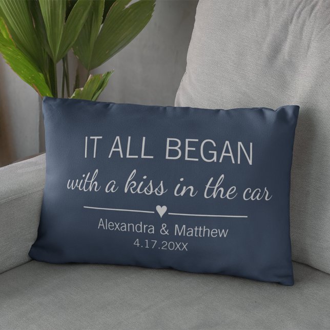 Where It All Began Romantic Personalised Couples Decorative Cushion (Creator Uploaded)