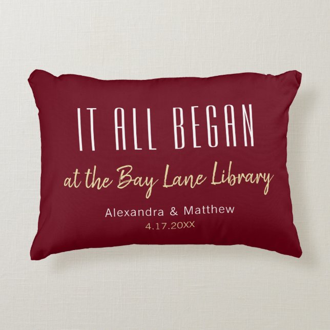 Where it All Began Valentine's Day Decorative Cushion (Front)