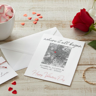 Where It All began Valentine's Day Engagement Card