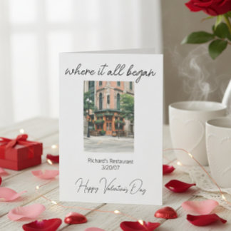 Where It All began Valentine's Day Engagement  Card