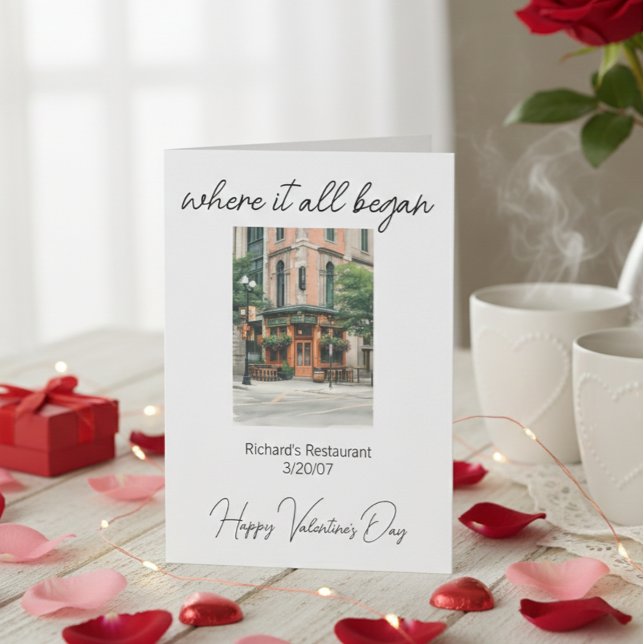 Where It All began Valentine's Day Engagement  Card (Creator Uploaded)