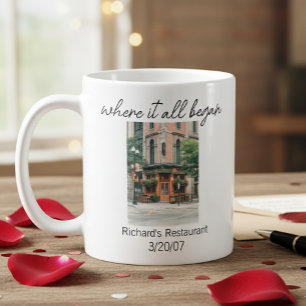 Where It All began Valentine's Day Engagement gift Coffee Mug
