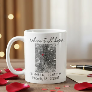 Where It All began Valentine's Day Engagement gift Coffee Mug