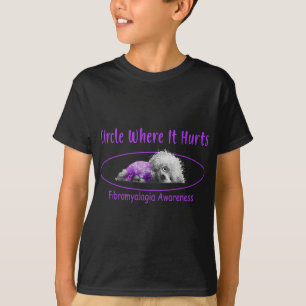 Where It Hurts Fibromyalgia Awareness Bichon Frise T-Shirt