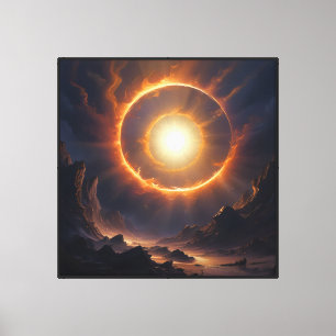 Where Light Meets Darkness – John 1:5 Canvas Print