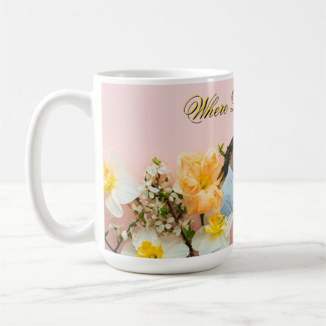 Where Love Blooms Mug | Spring Romance Photo Mug (Left)