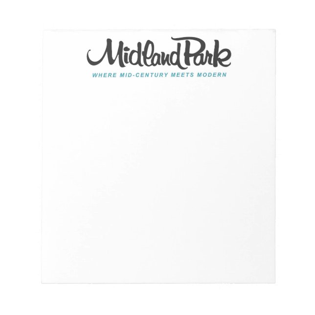 Where Mid-Century Meets Modern Notepad (Front)