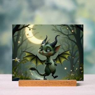 Where moonbeams dance, little mischief awakens. acrylic sign