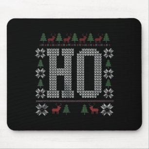 Where My Ho's At Ho Matching Couple Christmas Ugly Mouse Mat