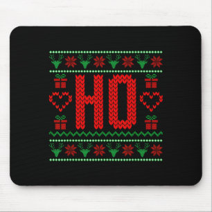 Where My Ho's At Ugly Christmas Sweater Couples Ma Mouse Mat