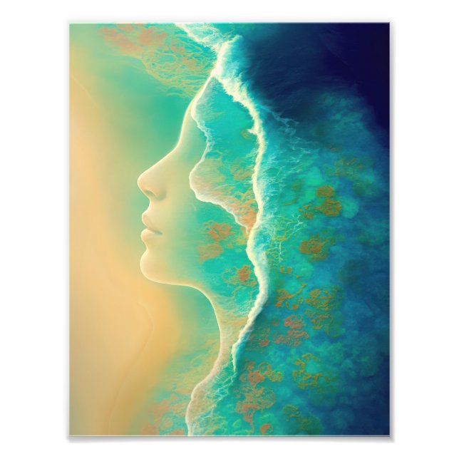 "Where Ocean Becomes Memory"  - Blue Green   Photo Print (Front)