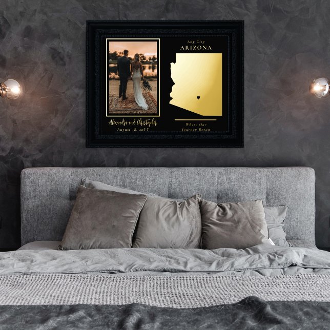 Where Our Journey Began Arizona Wedding Photo Foil Prints (Creator Uploaded)