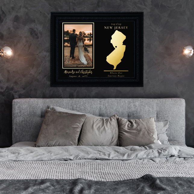 Where Our Journey Began New Jersey Wedding Photo Foil Prints (Creator Uploaded)