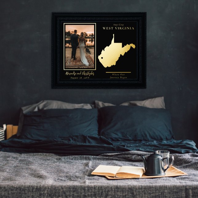 Where Our Journey Began West Virginia Wed Photo Foil Prints (Creator Uploaded)