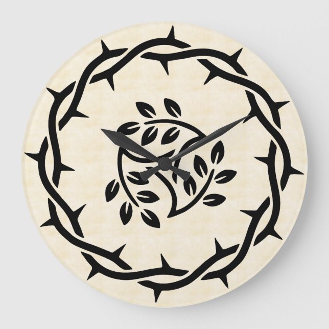 Where Pain Finds Peace Large Clock (Front)