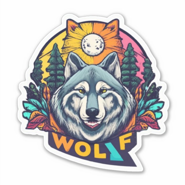 Where Quality Meets Creativity Wolf Stickers (Front)