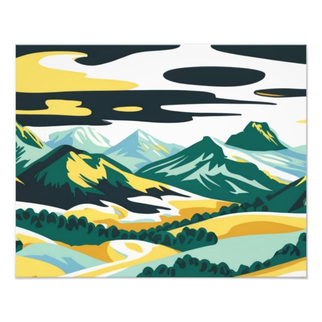 Where Rivers Wind Through Emerald Dreams Photo Print (Front)