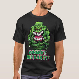 Where s the Party Party Monster Slime Halloween T-Shirt