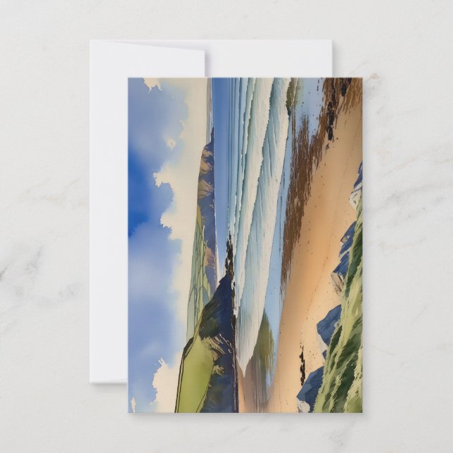 “Where Sky Meets Quiet Sand” – Devon Seascape (Front)