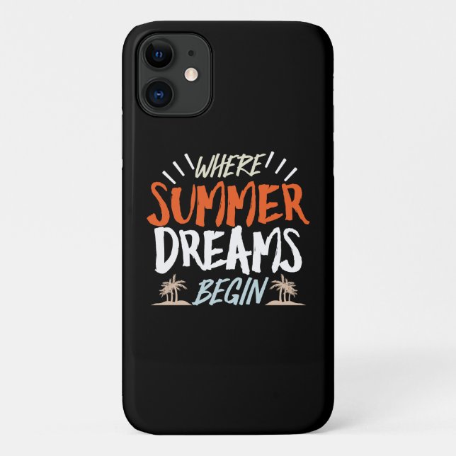 Where Summer Dreams Begin' Celestial Beach Night Case-Mate iPhone Case (Back)