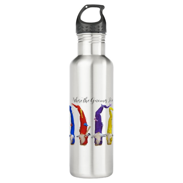 Where the Gnomes Live  710 Ml Water Bottle (Front)