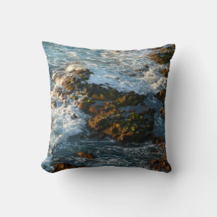 Where the Ocean Meets the Rocks Cushion
