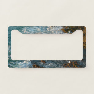 Where the Ocean Meets the Rocks Licence Plate Frame