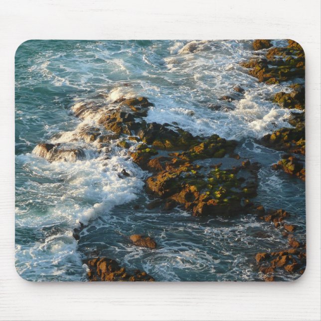 Where the Ocean Meets the Rocks Mouse Mat (Front)