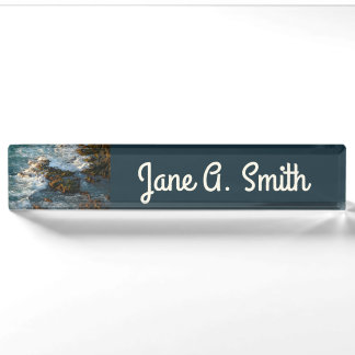 Where the Ocean Meets the Rocks Nameplate