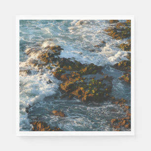 Where the Ocean Meets the Rocks Napkin