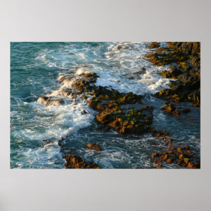 Where the Ocean Meets the Rocks Poster