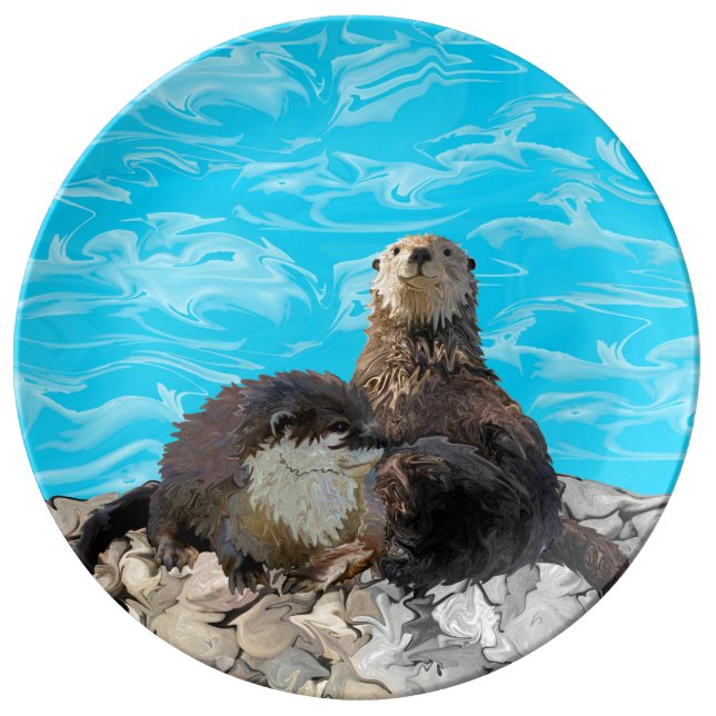 Where the River Meets the Sea Otters Plate (Front)