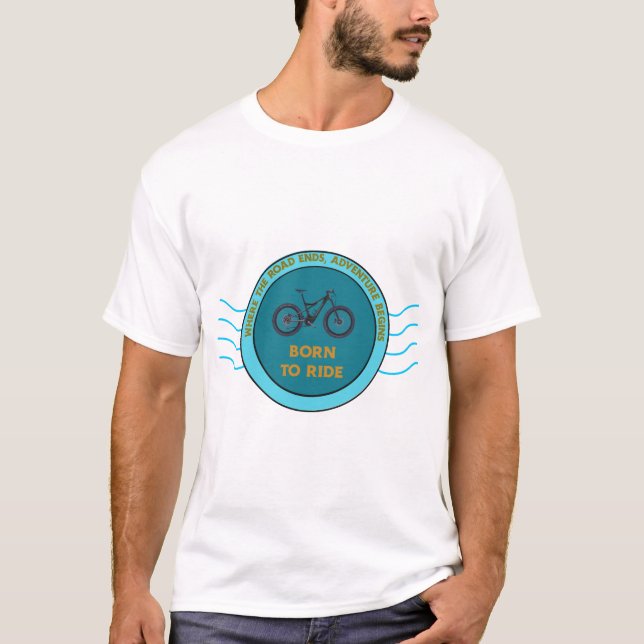 Where the road ends, adventure begins Cycling T-Shirt (Front)
