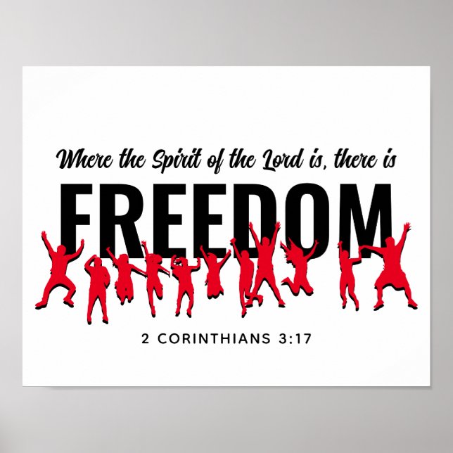 WHERE THE SPIRIT OF THE LORD IS Christian FREEDOM Poster (Front)