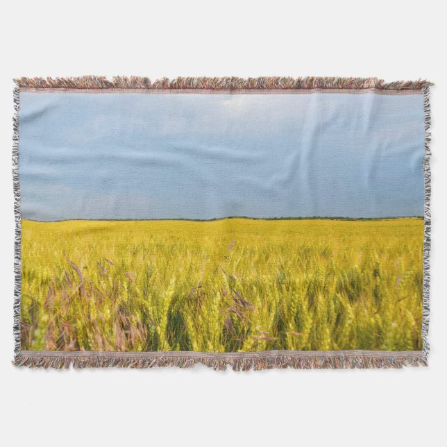 Where the Wheat Dances with the Wind - Wild Nature Throw Blanket (Front)