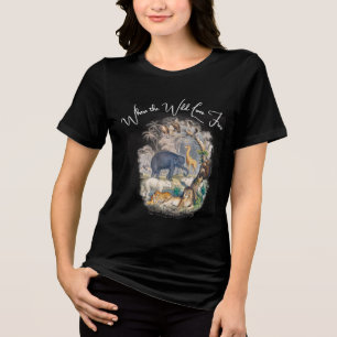 Where the Wild Lives Free – Women’s Wildlife T-Sh Tri-Blend Shirt