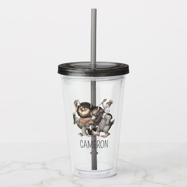 Where the Wild Things | Add Your Name Acrylic Tumbler (Front)