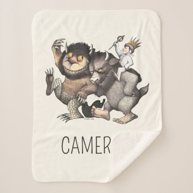 Where the Wild Things | Add Your Name Sherpa Blanket (Front)