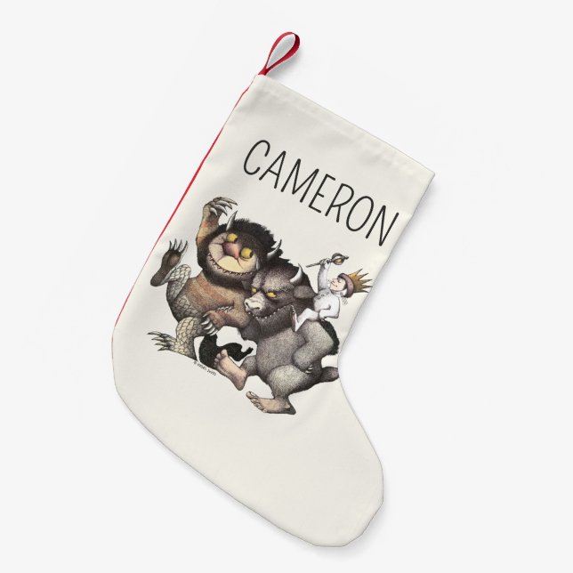 Where the Wild Things | Add Your Name Small Christmas Stocking (Front (Hanging))