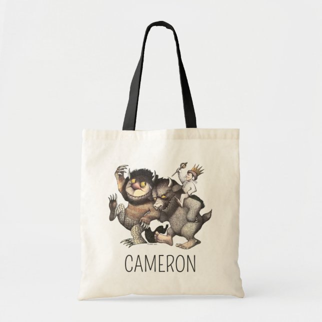 Where the Wild Things | Add Your Name Tote Bag (Front)