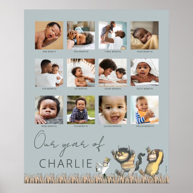 Where the Wild Things Are - 12 Month Photo Collage Poster (Front)