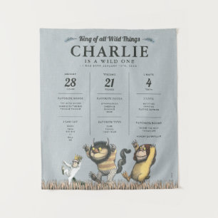 Where the Wild Things Are - 1st Birthday Milestone Tapestry